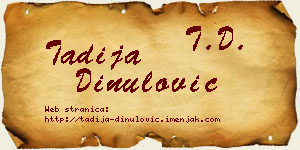 Tadija Dinulović vizit kartica